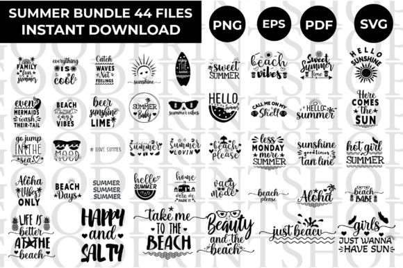 44Funny Summer SVG Bundle Watermelon