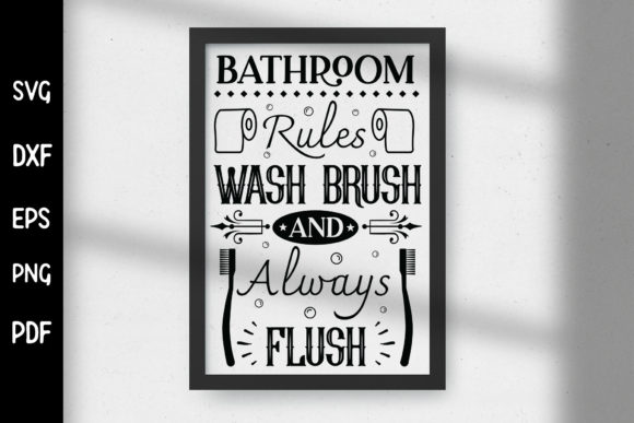 Funny Bathroom Sign SVG for Graphics and Crafts