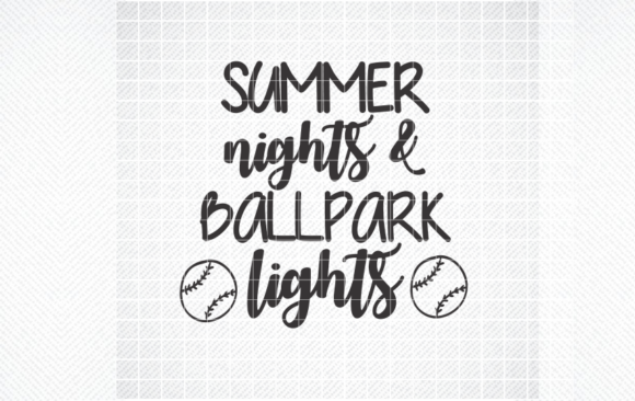 Summer Nights Ballpark Lights Graphics for Crafts
