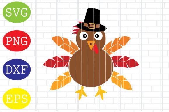 Turkey Pilgrim Hat Graphics for Crafts